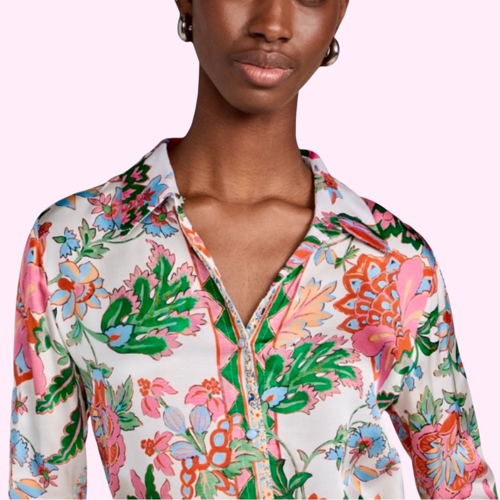 🌷Spring Fling Sale ~ NWT MISA Los Angeles, Roya Celine in Floral Casablanca LRG